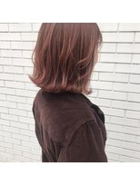フェンヘアーアイス 中目黒(Fen.hair ici)&nbsp;ブリーチ ピンクベージュ 切りっぱなしボブ