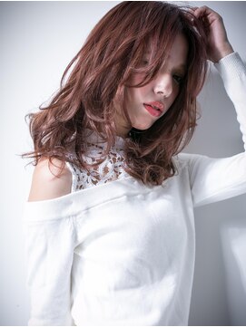 カバーヘア ブリス 北浦和(COVER HAIR bliss) *bliss北浦和*センターパート＆インナーカラーの小顔セミディw