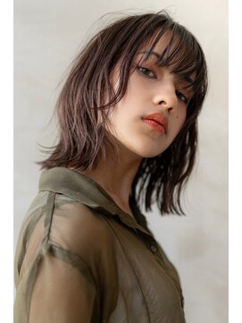 オースティン 流山おおたかの森(AUSTIN) 大人かわいい前髪セシルカットココアブラウンフリンジウェーブ