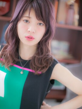 カバーヘア イヴ 戸頭店(COVER HAIR EVE) 大人かわいいピンクラベンダーくせ毛風パーマc5戸頭20代30代40代