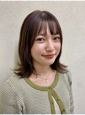 ナチュラル外ハネボブ×カシスブラウン