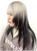 コントラストカラー　ロングレイヤー　ロングウルフ