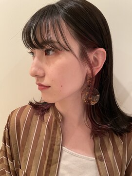 ビュートリアム265(BEAUTRIUM 265) ロブ・切りっぱなしボブ・インナーカラー・ピンクカラー銀座30代