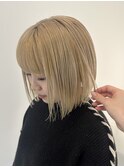 【ハイトーンボブ/切りっぱなしボブ】美髪
