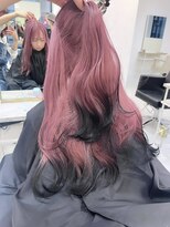 リル 溝の口(LiL) 裾カラーブラック×青みピンク