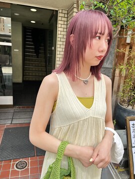 ネルケ 立川(nelke) ピンクブラウン/レイヤーカット