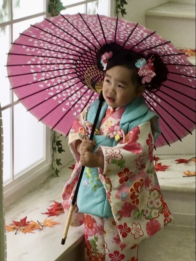 七五三ヘア】可愛いお団子クルクル髪飾りヘア3歳5歳7歳：L222521062
