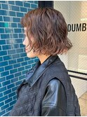 ボブパーマ　ニュアンスパーマ  プードルパーマ  オン眉