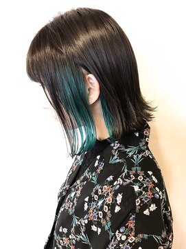 ランプ ヘアー(lamp hair) 【lamp斉藤】インナー×グリーン