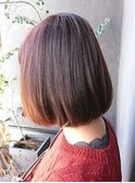 ミルクティーピンク/クラシカルボブ/切りっぱなし/20代30代40代