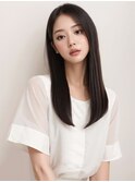 黒髪ロング暗髪ストレート学割U24透明感髪質改善