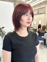 ノエ(noe)&nbsp;くびれヘア/アプリコットオレンジ/ハイライトカラー/栄c177