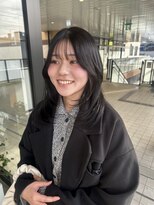 ビーハイブ あすと長町店(BEHIVE) 顔周りレイヤー×ブルーブラック