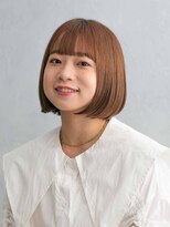 アース 焼津店(HAIR&MAKE EARTH)&nbsp;ミニボブ×切りっぱなし×艶ブラウン