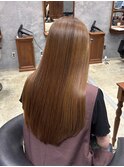 【松田】美髪縮毛矯正×ヘーゼルベージュ