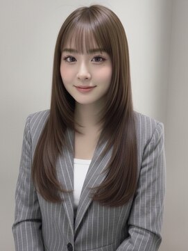 オレンジペコ(orange peco) 髪質改善 ロングレイヤー 前髪カット 透明感カラー 30代