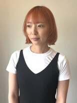オンド 中目黒(ond)&nbsp;レイヤーボブ/ブリーチ/オレンジ/中目黒