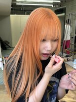ヲタク 渋谷 代官山 恵比寿(wotaku.) ペールオレンジハイトーンケアブリーチトリプルカラー暖色カラー