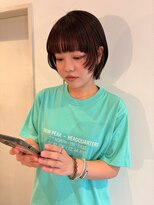 フーコー 下関店(fuhcoh)&nbsp;ピンクブラウン×ワイドバングのレイヤーボブ