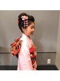 7歳児日本髪アップスタイル♪