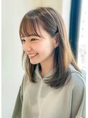 大人可愛い20代30代40代小顔ナチュラルボブ丸み前下がりアッシュ
