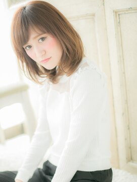 ブルー(BLUE) シルキーベージュくせ毛風内巻きワンカール20代30代40代c水戸