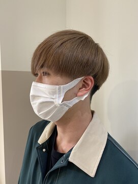 エイム(AIM) メンズダブルカラー/ミルクティーベージュ