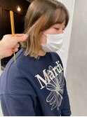 インナーカラーショコラアッシュヘルシースタイル波巻きぎゃう