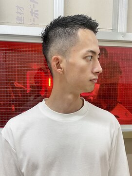 メリケンバーバーショップ トーキョー(MERICAN BARBERSHOP TYO) YS STILE.束感ショート.波巻き.ハイライト.マッシュパーマ113