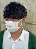ツイストスパイラルパーマツイストパーマツーブロック刈り上げ