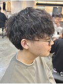 メンズマッシュパーマツイストスパイラルパーマ波巻きパーマ