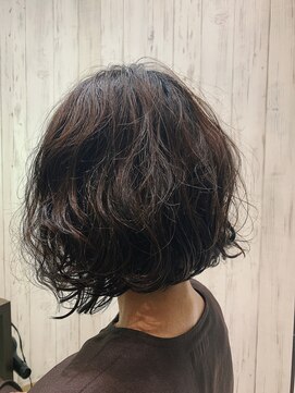 アース 三田南ウッディタウン店(HAIR&MAKE EARTH) 大人可愛い♪ショートボブデジタルパーマ無造作