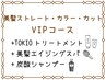 【VIP】美髪ストレート+艶髪カラー+カット＋マイナスtr+TOKIOtr+美髪スパ