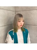 ハイトーン裾カラー