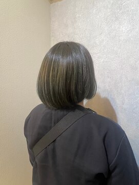 ウィスプ 赤羽店(wisp) 後ろ下がり艶髪ボブウルフ×冬の髪質改善ケアカラー#3