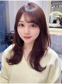 レイヤーカット/小顔に見せるヘア/ネビージュ/黒髪カタログ/美髪