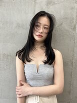 ソルトウォーター(SALT WATER)&nbsp;レイヤーカット/ブラウン/韓国ヘアー/ブリーチ/恵比寿