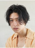 名古屋名駅センターパートニュアンスパーマウルフヘアミディアム