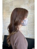 つやブラウンベージュ×ゆるふわ巻き髪ロング