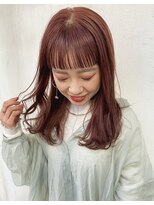 ヌープヘアーアイス(NUUP.hair ici)&nbsp;★夏◎アプリコットオレンジ艶髪レイヤーボブ