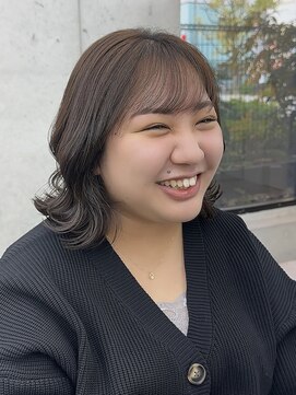 ビューブルー 亀戸錦糸町(VIEW BLUE) ◎耳かけベージュブラウンミディアムボブ似合わせ前髪