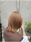 韓国顔まわりレイヤーカットグレージュオリーブベージュブラウン