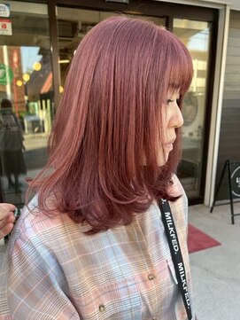 ラック 津田沼(LUCK) ピンクとレイヤーカット/ケアブリーチダブルカラー