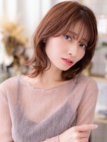 カバーヘア ブリス 上尾西口店(COVER HAIR bliss)&nbsp;チェリーレッド外ハネボブウルフくびれヘアb上尾20代30代40代