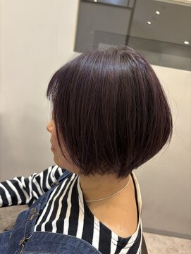 アナザーワールドココン(ANOTHER WORLD cocon) #ブリーチメッシュ#イルミナバイオレット#ショートボブ