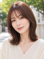 ロティー 天神(loty)&nbsp;レイヤー 小顔カット ひし形シルエット 赤み消し 透明感カラー