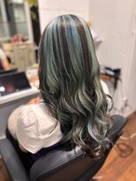 ヘアーアンドメイク ルシエル(hair&make Luxiel) ブロックカラー☆ターコイズブルー