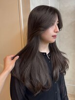キイ ギンザ(k.e.y GINZA) ニュアンスグレージュ透明感カラーロングレイヤー