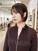 エムクランメイクス 原宿 表参道(m.clan MAKE'S)&nbsp;原宿/耳かけショートボブ×長め前髪くびれヘア/明治神宮前