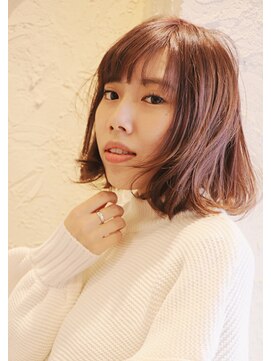 ランプヘアー(LAMP HAIR) ナチュラル愛されモテゆるふわボブ前髪あり可愛い系柔らかヘア